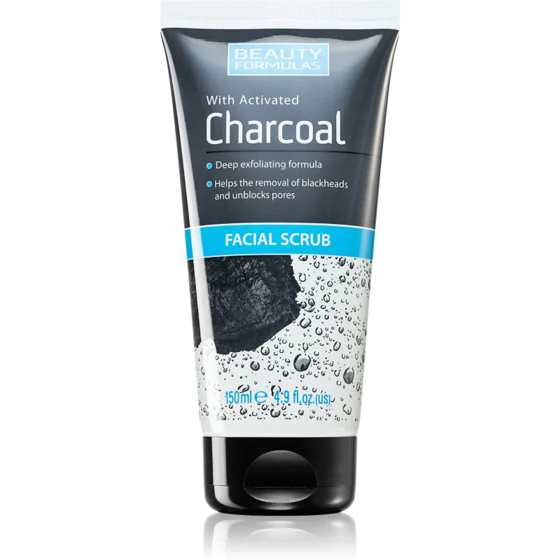 Beauty Formulas Charcoal Scrub προσώπου με ενεργό άνθρακα 150 ml