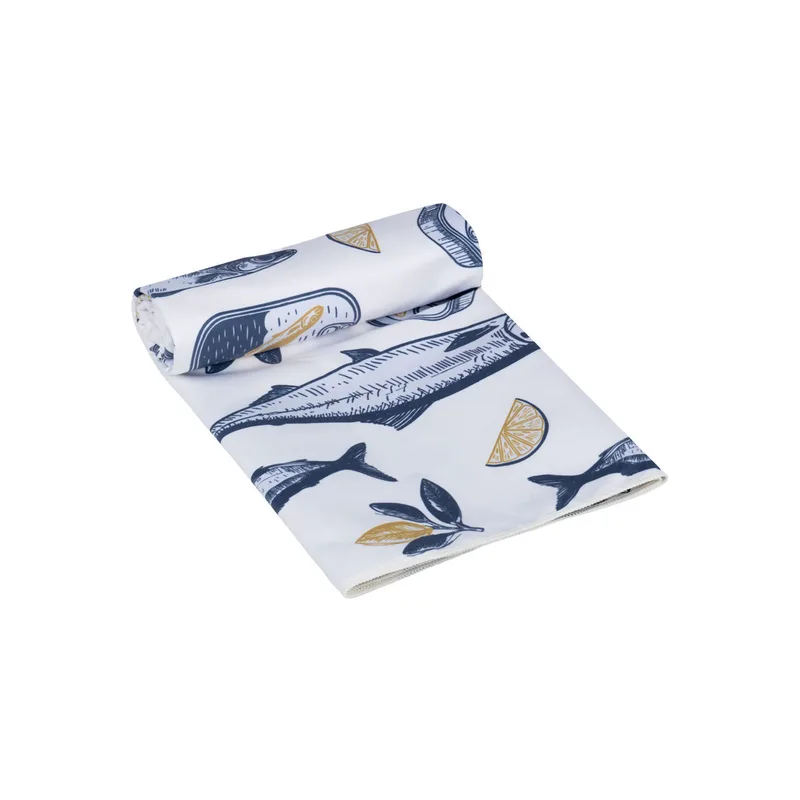 Πετσέτα Θαλάσσης Microfiber Με Τσαντάκι 90x180εκ. Salt Life Estia 01-44596 (Ύφασμα: Microfiber, Χρώμα: Λευκό) - estia - 01-44596