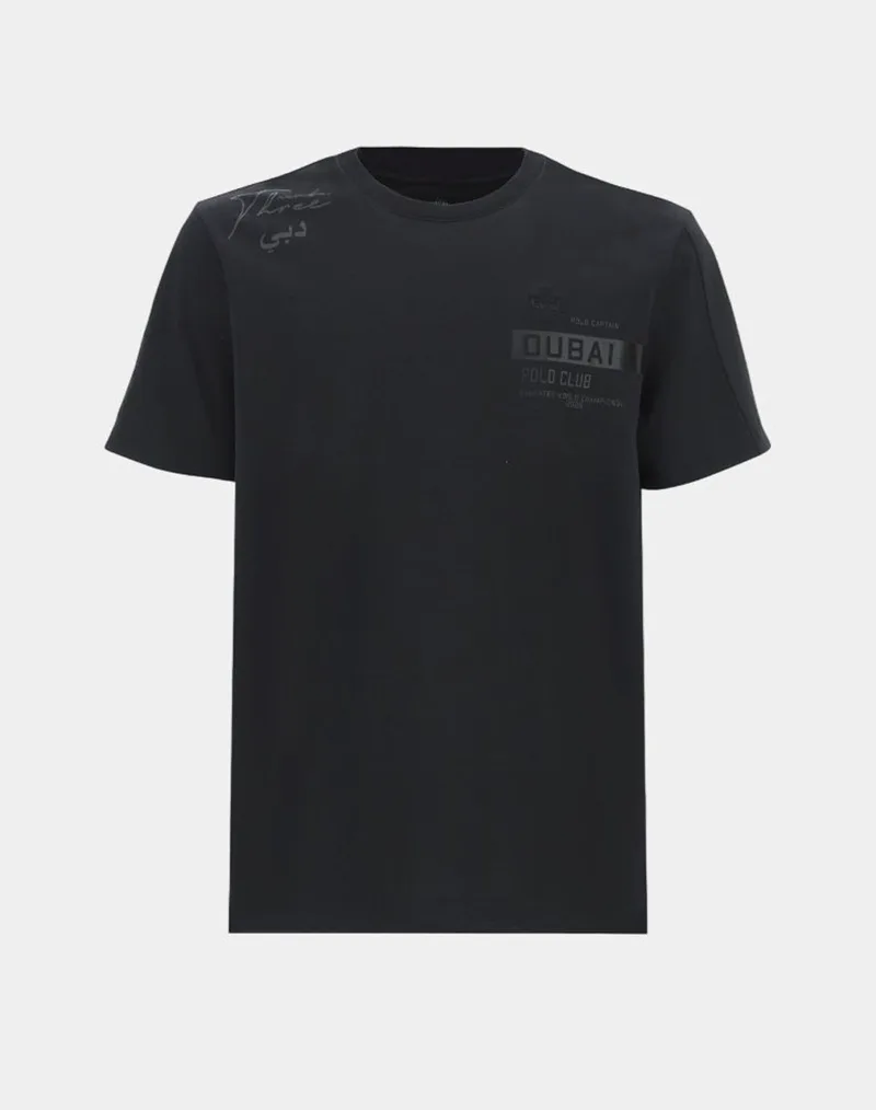 LA MARTINA ΜΠΛΟΥΖΑ T-SHIRT ΚΜ MAN T-SHIRT S/SLEEVE COTTON HE 3LMMCR300-09999 Black