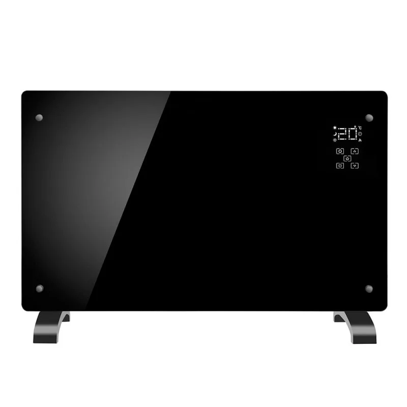 Σόμπα Convector Elite GHD-20, 2000W, Γυάλινο πάνελ, Οθόνη LED, Χρονοδιακόπτης θερμοστάτη ηλεκτρονικού αισθητήρα, Μαύρο