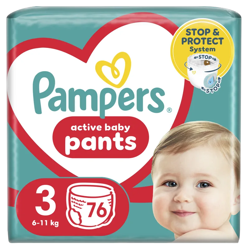 Πάνες Pampers Active Baby Pants Giant Pack No3 (6-11kg) 76τμχ