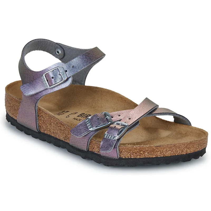 Σανδάλια χωρίς τακούνι BIRKENSTOCK Kumba Kids Saffiano Iridescent Μωβ