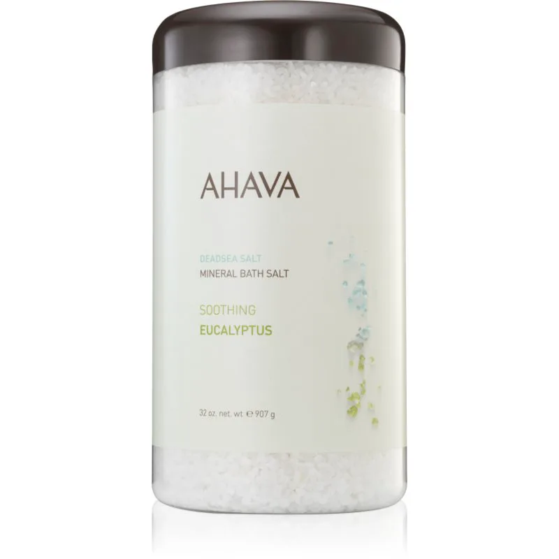 AHAVA Dead Sea Salt Soothing Eucalyptus μεταλλικό αλάτι μπάνιου από τη Νεκρά Θάλασσα 907 γρ