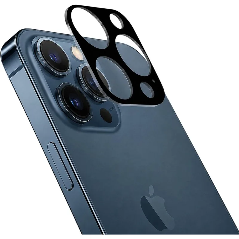 Tempered Glass iPhone 12 Pro Max Techsuit Full Camera Αντιχαρακτικό Γυαλί Προστασίας για Φακό Κάμερας - Black (5949419071384)