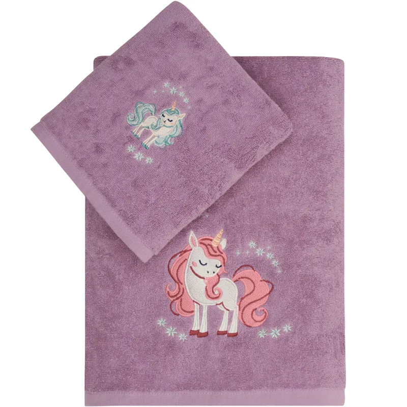 Παιδικές Πετσέτες Σετ 2τμχ Kentia Manolia Purple
