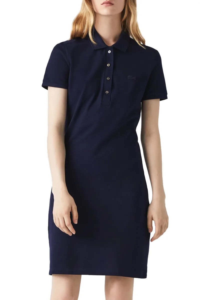 Φόρεμα Lacoste Stretch Cotton Piqué Polo Κοντομάνικο EF5473-166 Γυναικείο