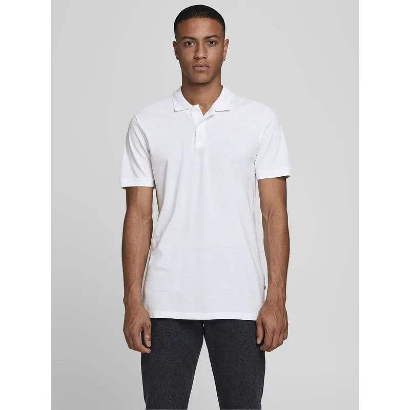 Jack & Jones Polo Basic 12136516 Λευκό Slim Fit