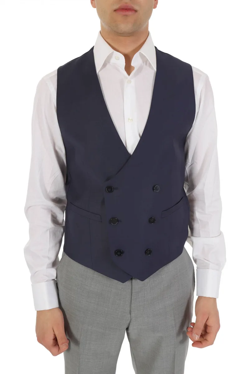 KARL LAGERFELD ΓΙΛΕΚΟ ΚΟΣΤΟΥΜΙΟΥ WAISTCOAT SCREEN ΡΑΦ ΜΠΛΕ