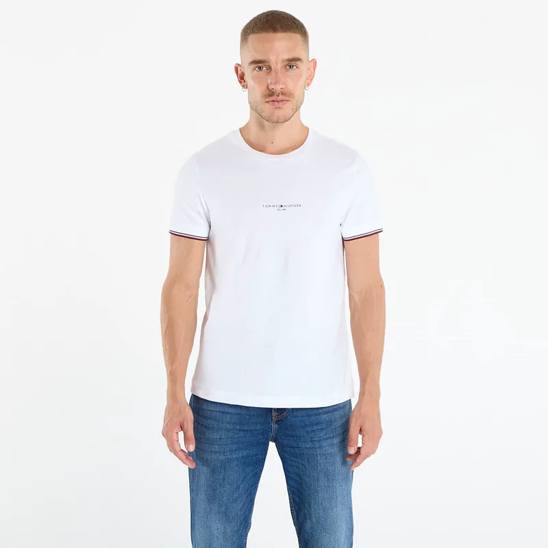 T-shirt Tommy Hilfiger Slim Jersey Tipped T-Shirt White XL