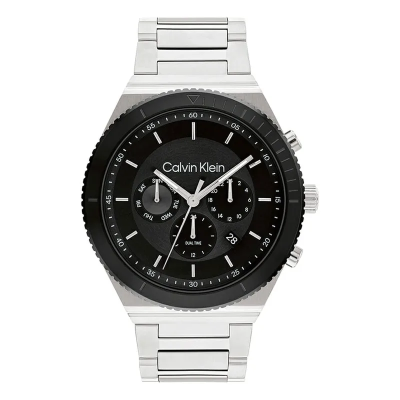 CALVIN KLEIN Dual Time Silver Stainless Steel Bracelet 25200301