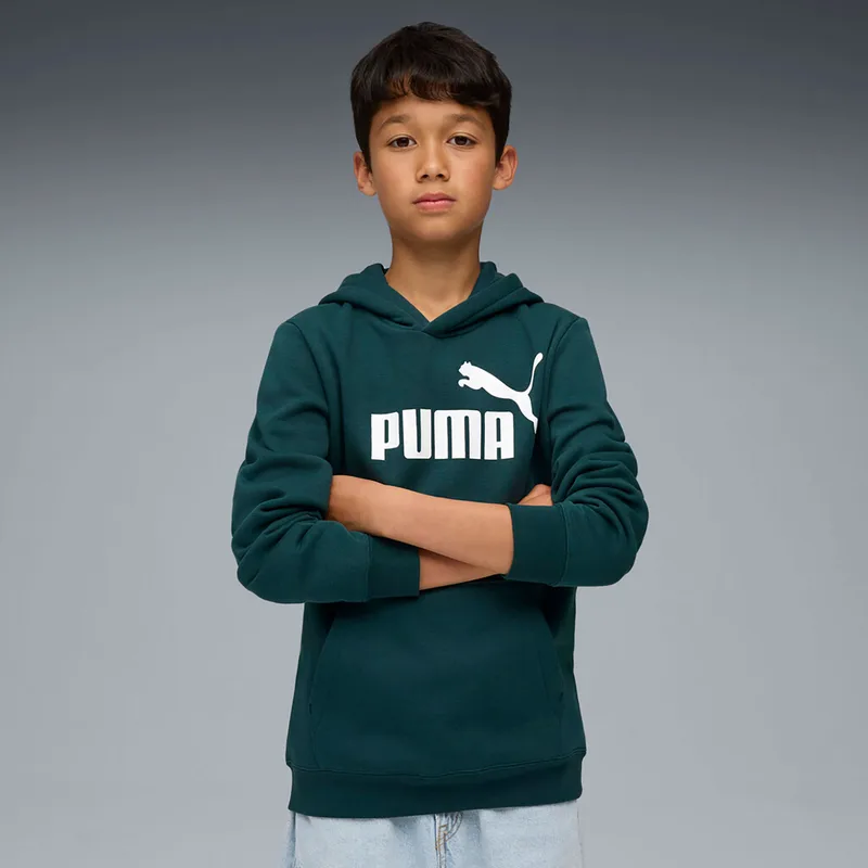 PUMA KIDS ESSENTIALS NO. 1 LOGO HOODIE ΠΡΑΣΙΝΟ