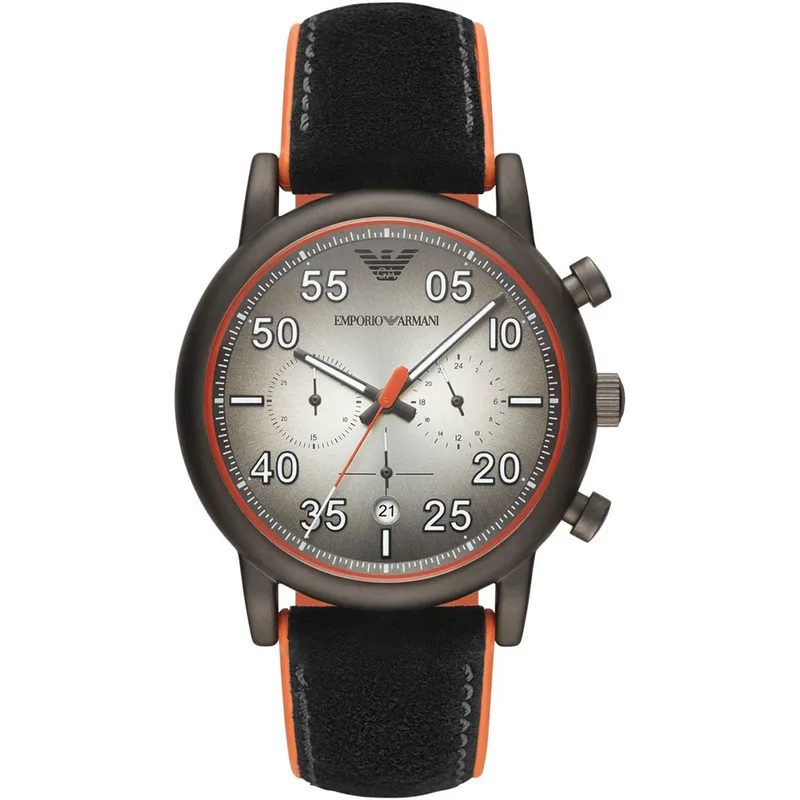 EMPORIO ARMANI Luigi Black Leather Strap AR11174