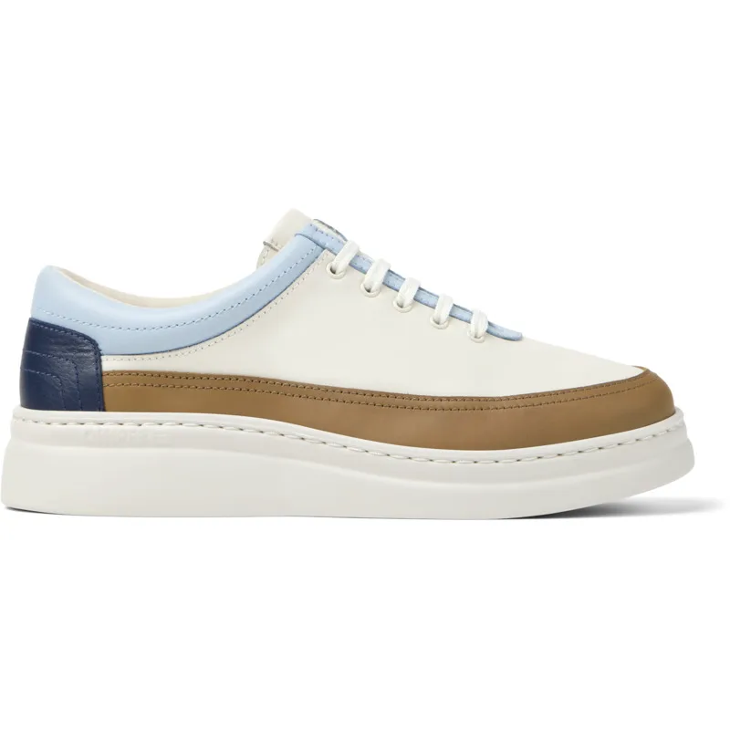 CAMPER Twins - Sneakers Για Γυναικεία - Λευκό,Μπλε,Καφέ, Μέγεθος 39, Smooth leather