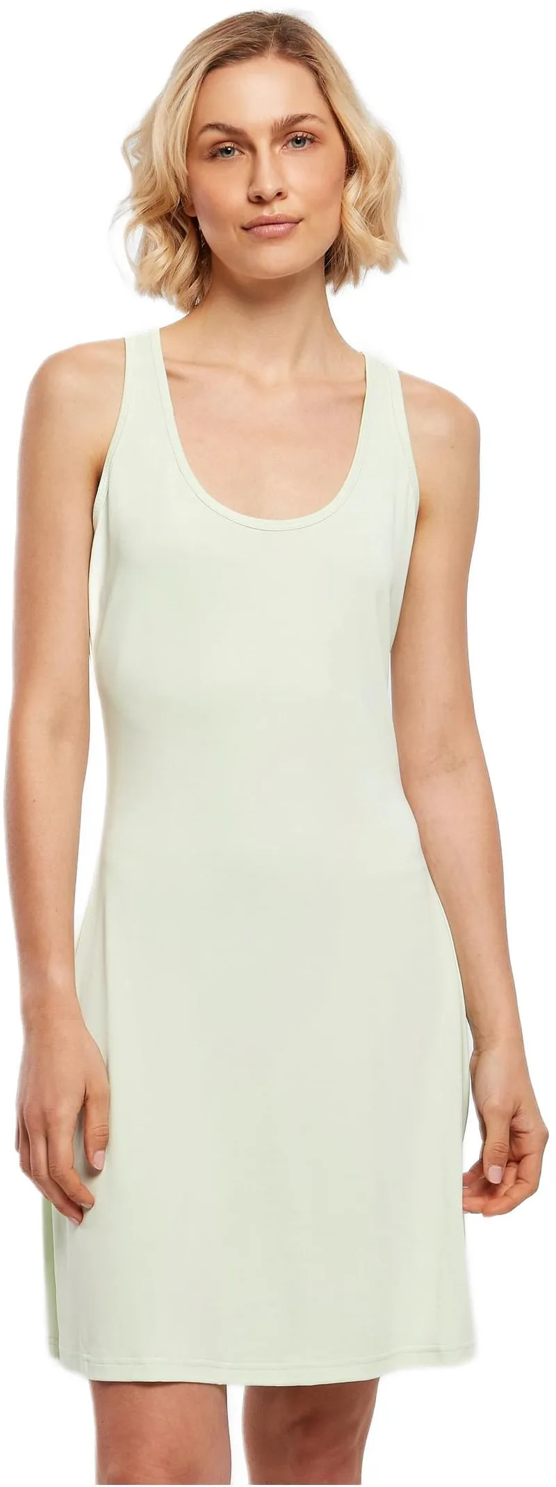 Ladies Modal Short Racer Back Dress Urban Classics TB4093-03672 lightmint