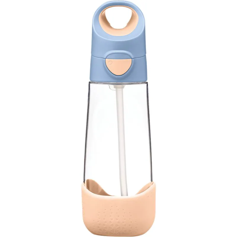 b.box Bottle with Straw μπουκάλι με καλαμάκι Peach 600 ml