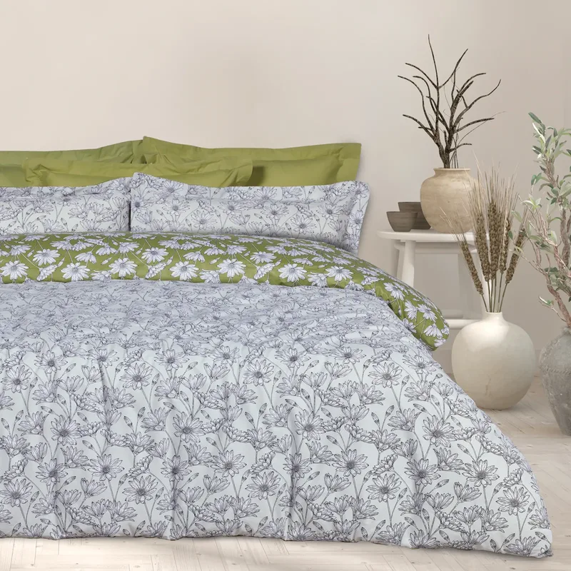 Das home σετ σεντονια king happy 9670 ivory, olive 260χ280