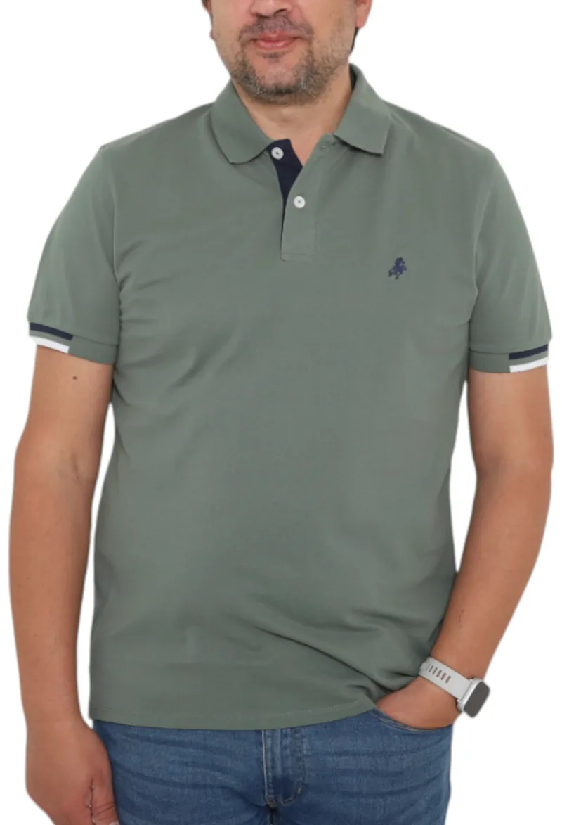 Μπλούζα Polo USA POLO CLUB Sleeve Polo-Shirt 1003-SAGE Ανδρικό