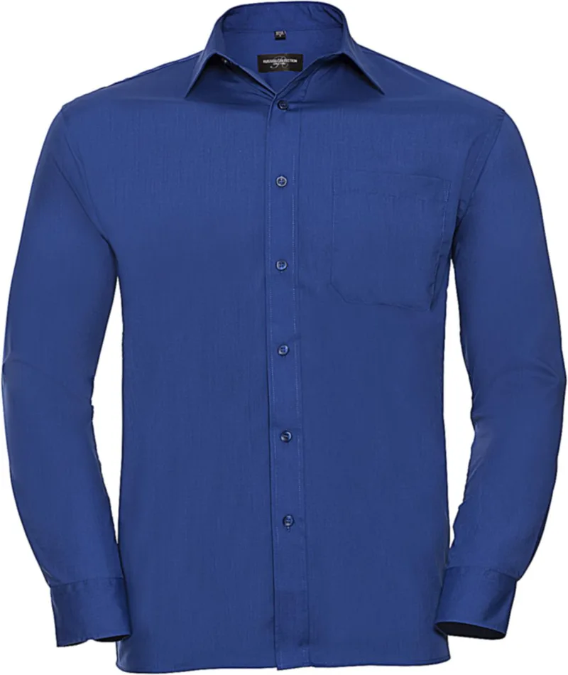 Ανδρικό Μακρυμάνικο Πουκάμισο R-934M-0 Russell Poplin Easy Care Bright Royal