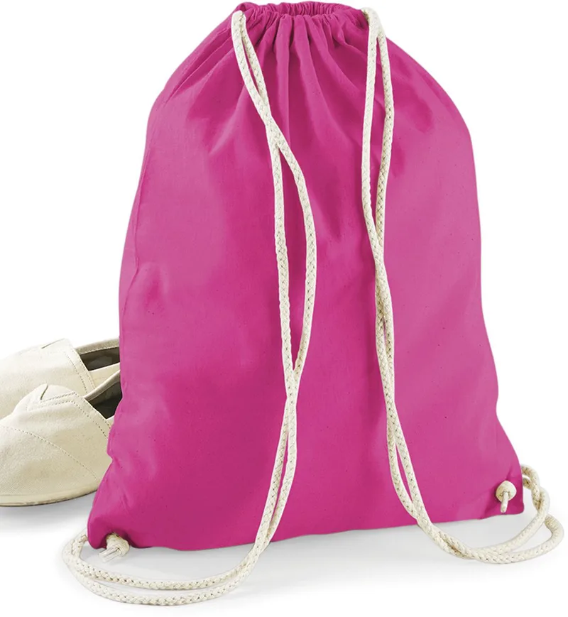 Βαμβακερός Σάκος με Κορδόνι W110 Westford Mill Fuchsia