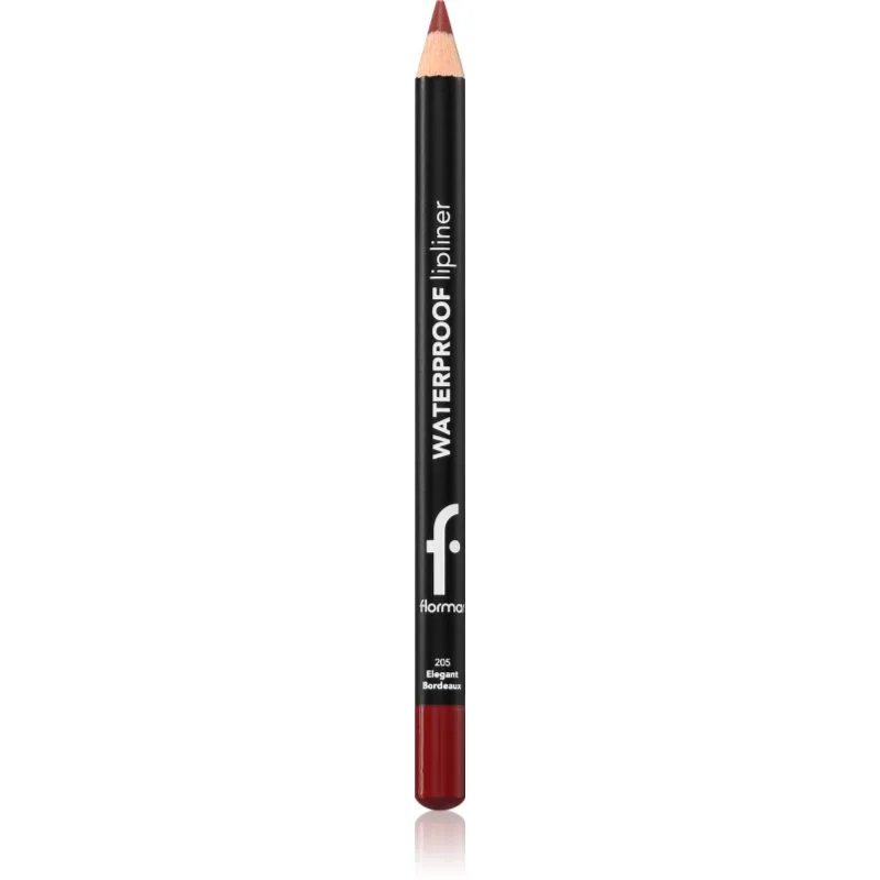flormar Waterproof Lipliner αδιάβροχο μολύβι για τα χείλη απόχρωση 205 Elegant Bordeaux 1.14 γρ