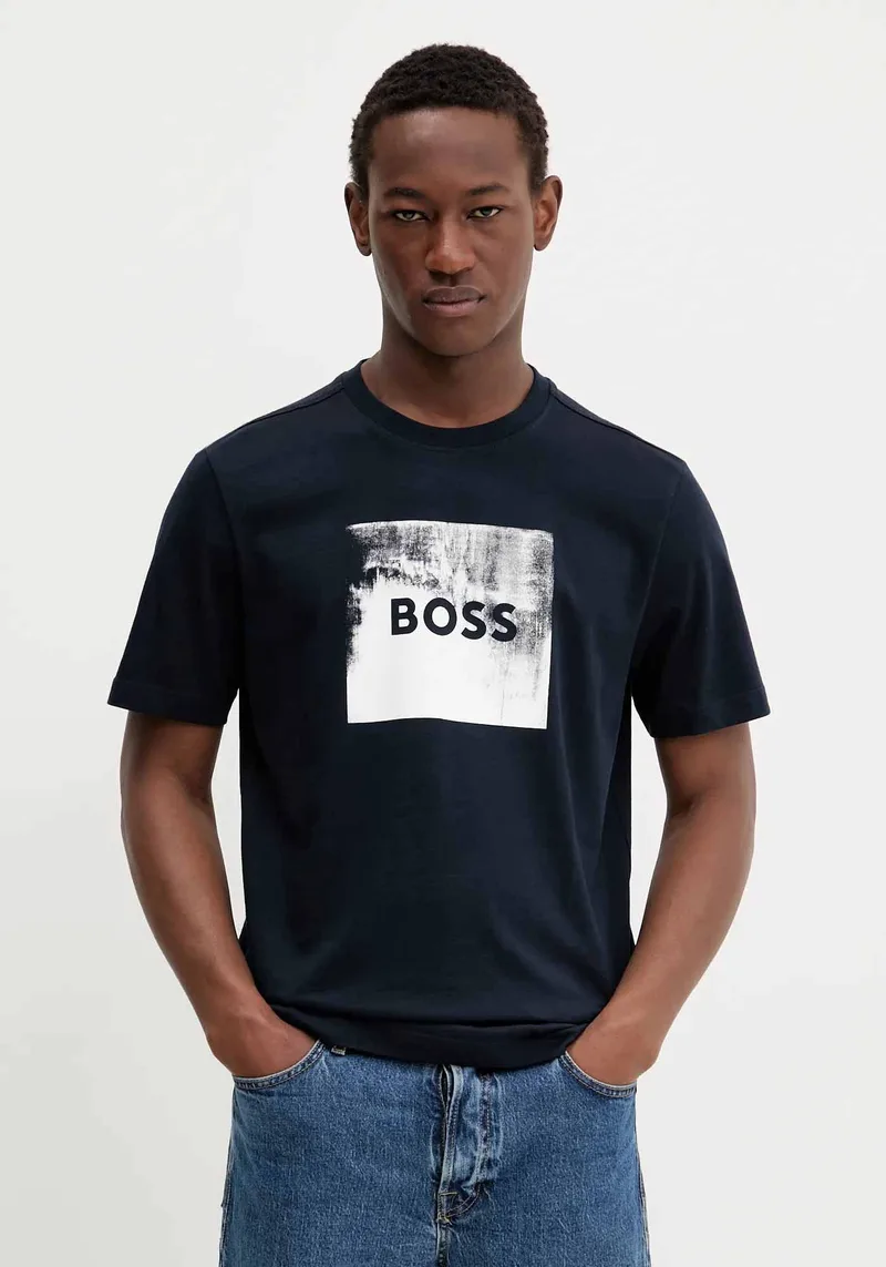 BOSS Κοντομάνικη T-shirt της σειράς Te Wheel - 50546381 404 Dark Blue