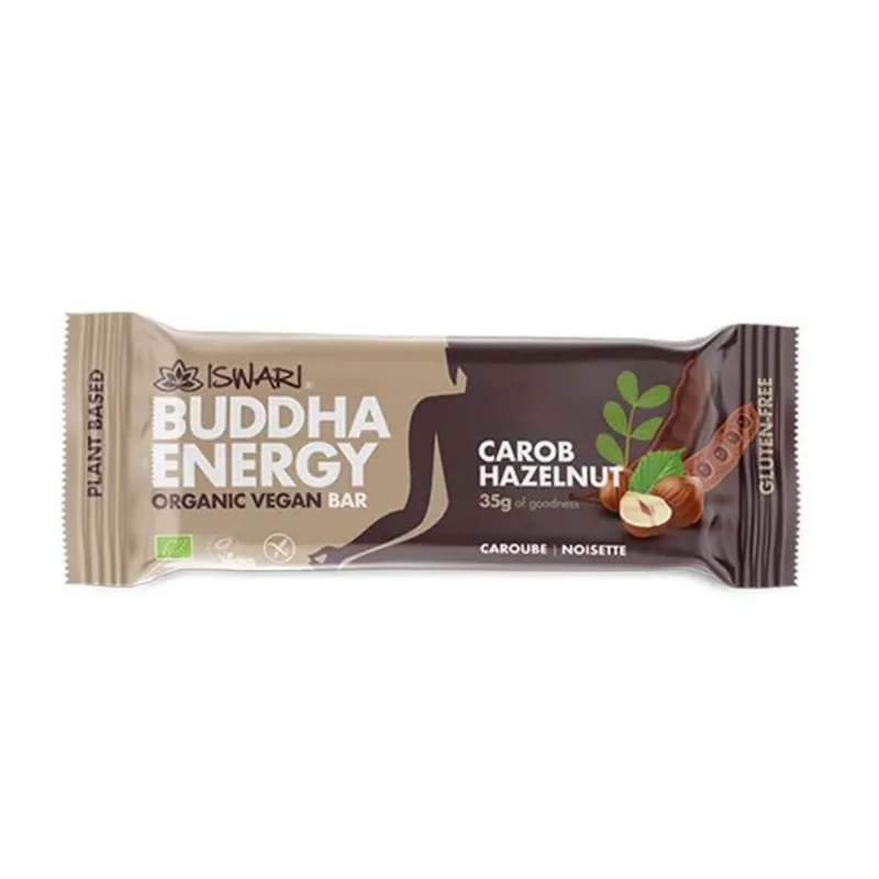 Iswari Buddha Energia, Carob & Hazelnut Organic Energy Bar 35g