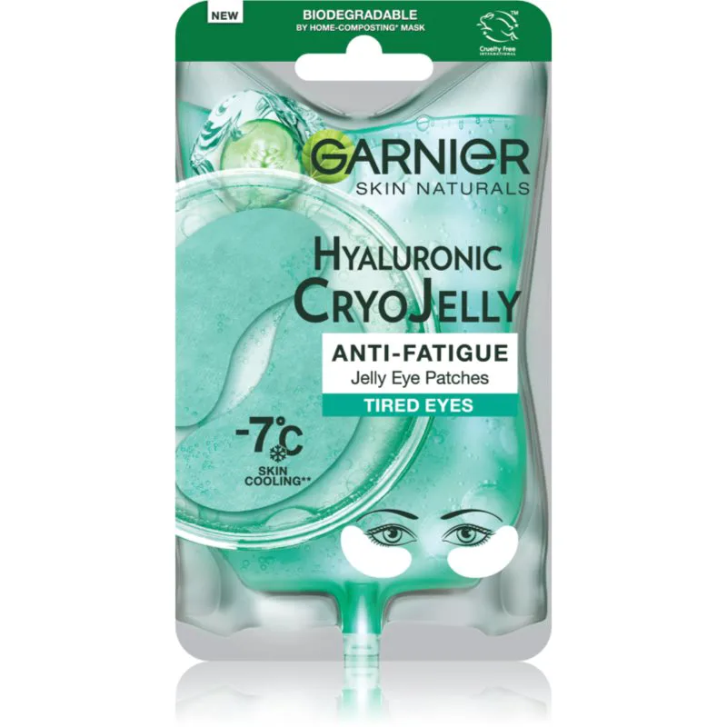 Garnier Textil Masks Cryo Jelly μάσκα για την περιοχή των ματιών με δροσερό αποτέλεσμα 5 γρ