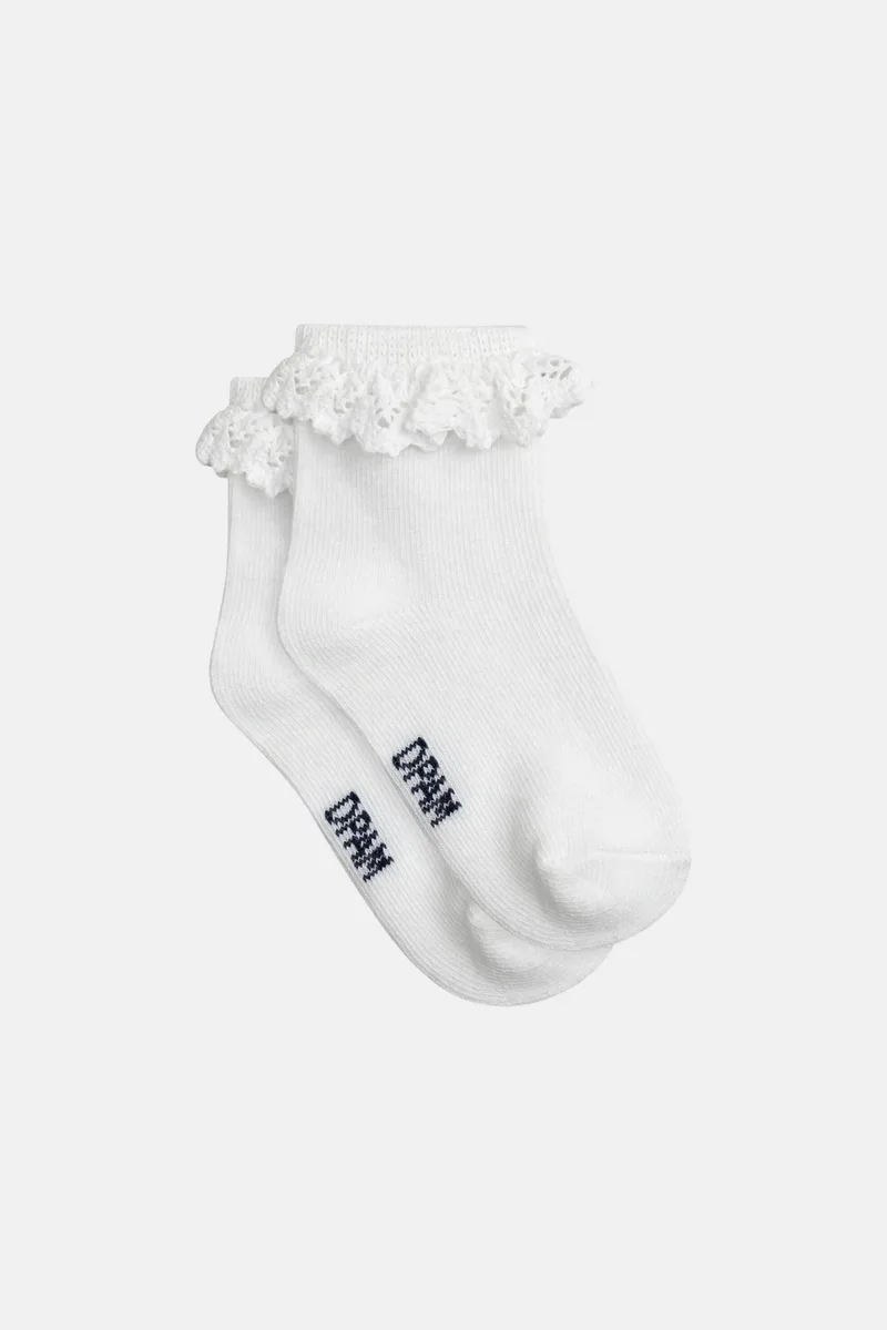 DPAM βρεφικές κάλτσες για κορίτσια "White Crochet" - 373234 Λευκό