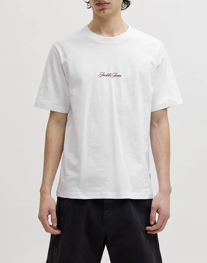 JACK&JONES JORCASSIS AOP ELEMENT TEE SS CN 12295061-BRIGHT WHITE White