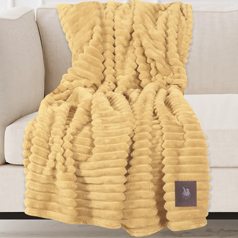 Κουβέρτα Καναπέ-Ριχτάρι 130x170 Greenwich Polo Essential 3488 Ochre 130x170