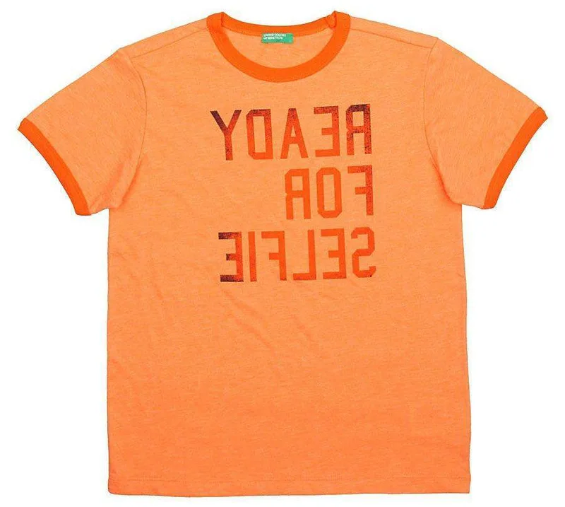T-SHIRT BENETTON CA ΠΟΡΤΟΚΑΛΙ (82 CM)-(1-2 ΕΤΩΝ)