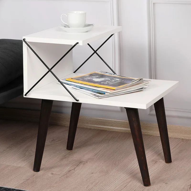 Βοηθητικό Τραπεζάκι (50x40x55) A-G Cross 854KLN3308 White