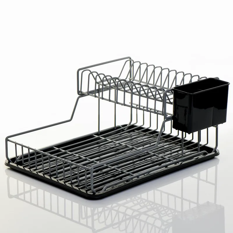 Πιατοθήκη Με Δίσκο Μεταλλική Ανθρακί 44x32x21,5εκ. DMZ38032AN (Υλικό: Μεταλλικό, Χρώμα: Ανθρακί) - Max Home - DMZ38032AN