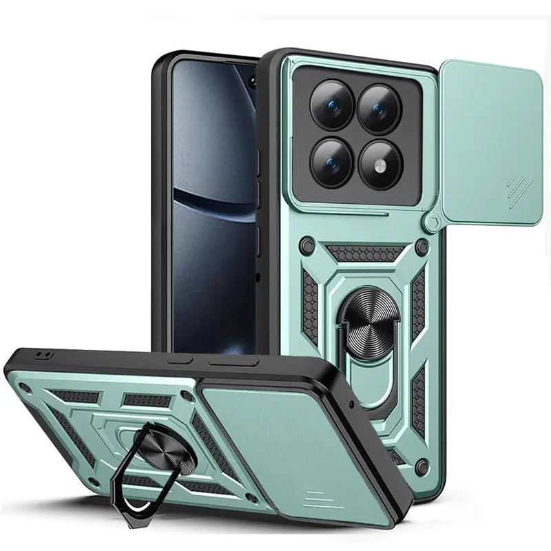 Θήκη Combo Kickstand Slide Camera Green Poco M8 Pro 5G