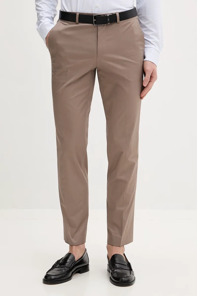 HUGO παντελόνι slim fit ανδρικό βαμβάκι με ελαστάν Hesten253X