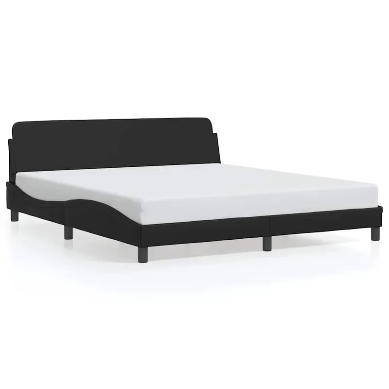 vidaXL Πλαίσιο Κρεβατιού Dover Μαύρο 180x200 εκ. από Συνθετικό Δέρμα