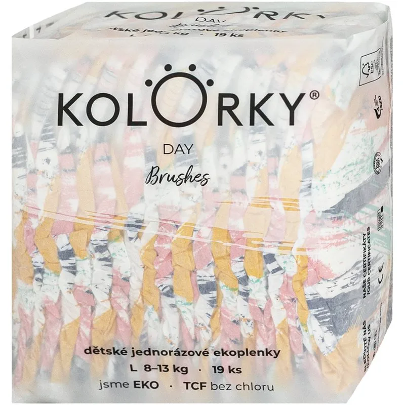 Kolorky Day Brushes πάνες μιας χρήσης ECO μέγεθος S 8-13 Kg 19 τμχ