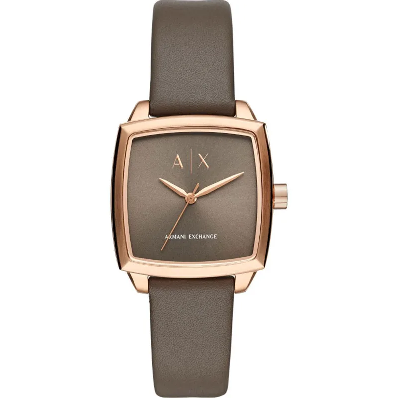 ARMANI EXCHANGE Nicolette Rose Χρυσό Brown Leather Strap AX5454