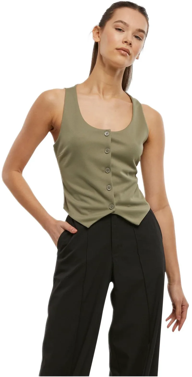 Ladies Jersey Vest Urban Classics TB7701-18328 paleolive