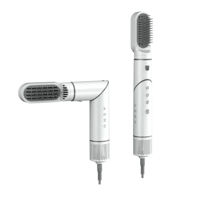 Συσκευή στεγνώματος και styling μαλλιών AENO HS1 AHS0001, 1200W, 4 ταχύτητες, 4 επίπεδα, 7 εξαρτήματα, Ιονισμός, Λευκό