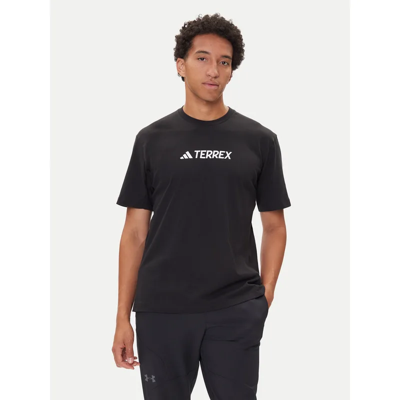 adidas T-Shirt Terrex Classic Logo JF9143 Μαύρο Regular Fit