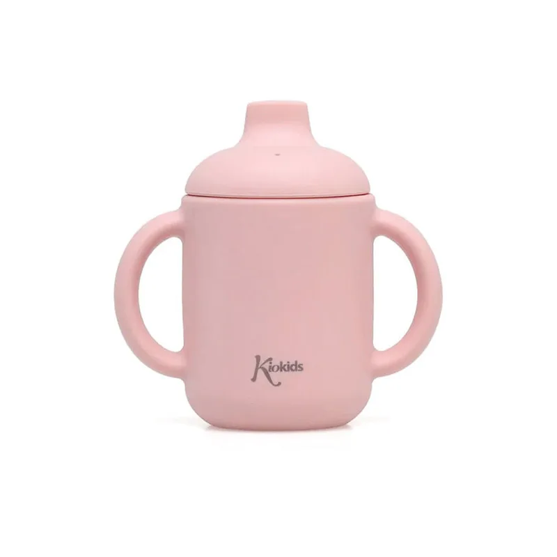Ποτήρι Εκπαιδευτικό Σιλικόνης 120ml Kiokids Ροζ 3543