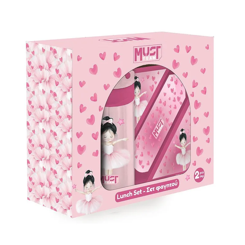 ΣΕΤ ΦΑΓΗΤΟΥ PP MUST TEAM BALLERINA ΦΑΓΗΤΟΔΟΧΕΙΟ 850ML-ΠΑΓΟΥΡΙ PP 400ML