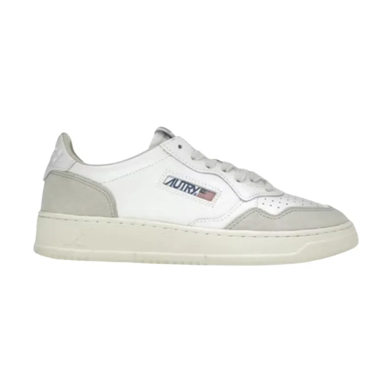 Xαμηλά Sneakers Autry Medalist Leather Low White Μπεζ Suede (Women's)