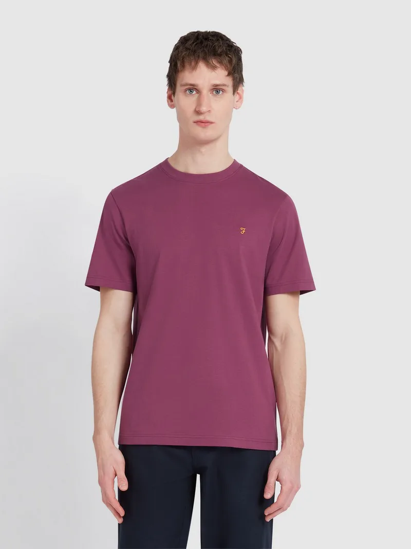 Farah Ανδρικό T-shirt Kοντομάνικο Regular Fit από Οργανικό Βαμβάκι