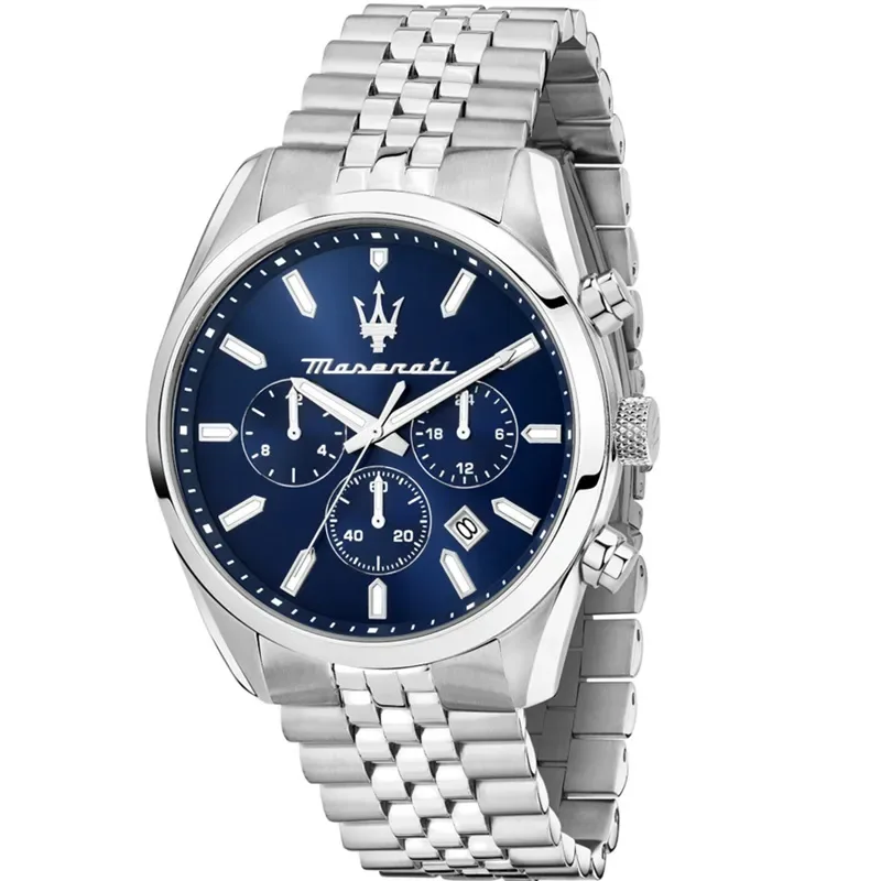 Ανδρικό ρολόι Maserati Attrazione Silver Stainless Steel Bracelet R8853151025 R8853151025 Ατσάλι