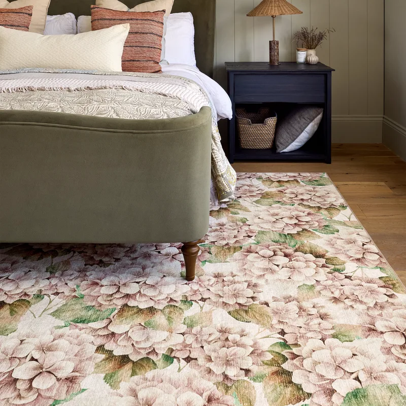 Wild Hydrangea Eco-Washable Rug