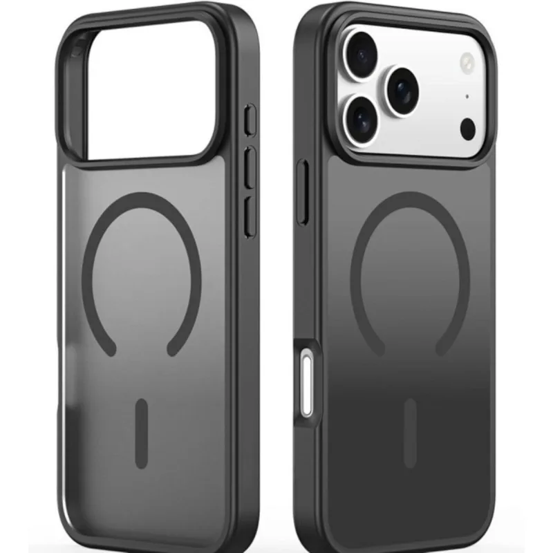 Θήκη iPhone 17 Pro Bodycell MagSafe Backcover Σκληρή Ημιδιάφανη με MagSafe - Matte Black (5206015083853)