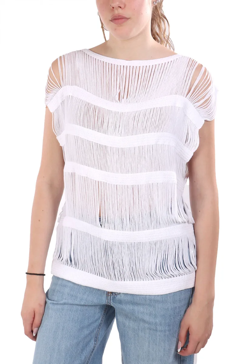 LIVIANA CONTI TANK TOP ΔΙΑΤΡΗΤΟ ΛΕΥΚΟ