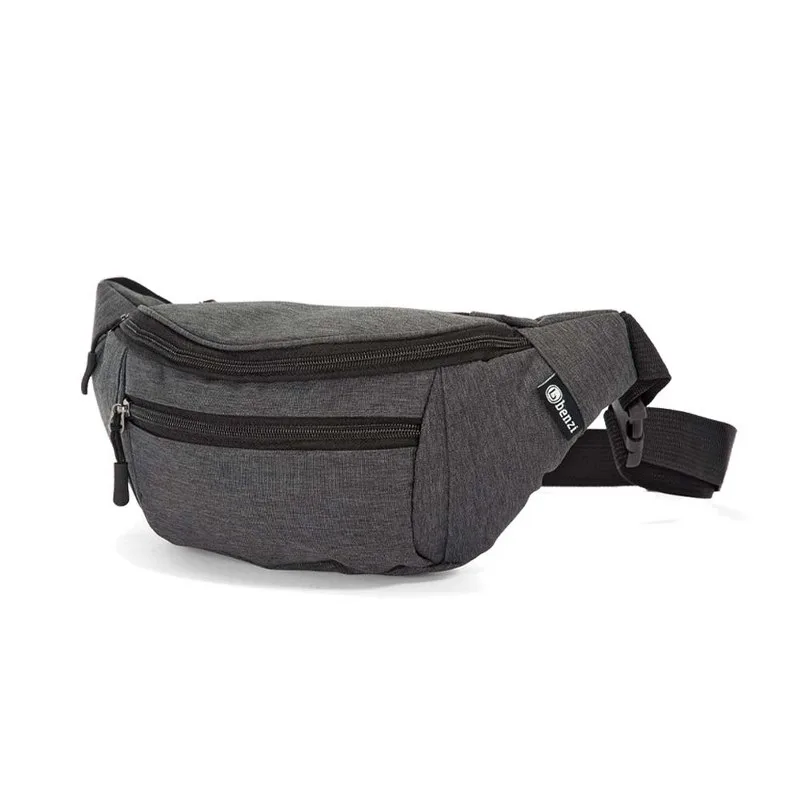 Τσαντάκι Μέσης Polyester 35x10x15εκ. benzi 5546 Grey (Ύφασμα: Polyester, Χρώμα: Γκρι) - benzi - BZ-5546-grey